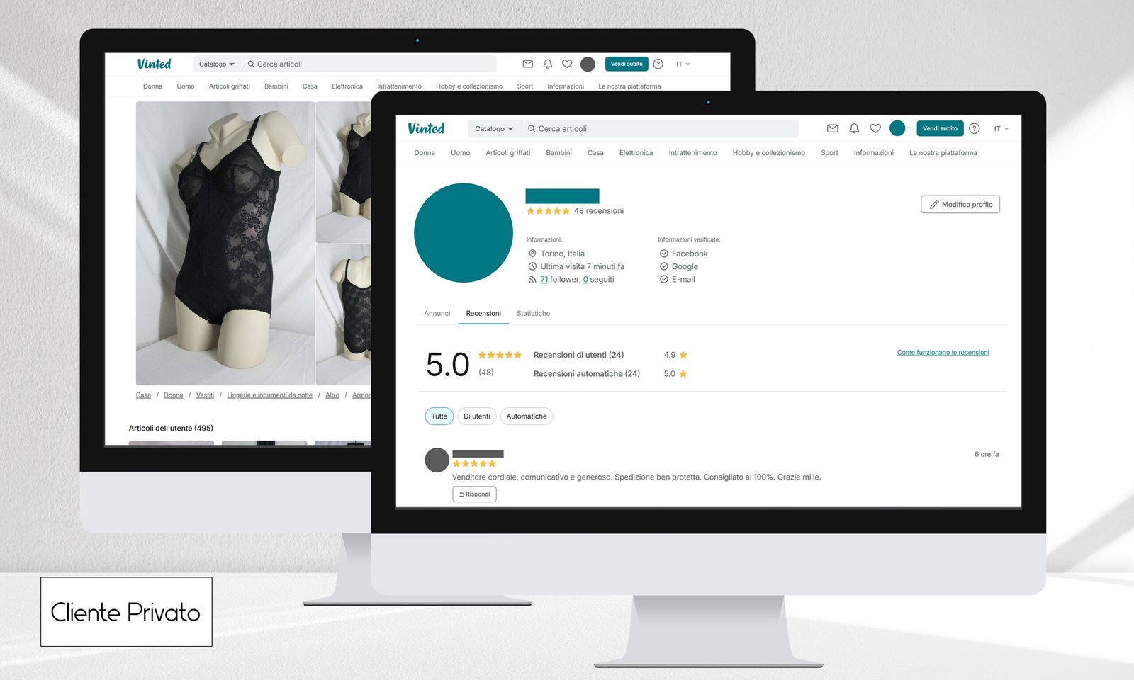 Gestione Profilo Vinted